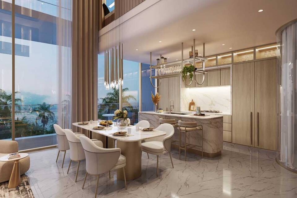 Luxury apartments with furniture, appliances, and elegant finishes